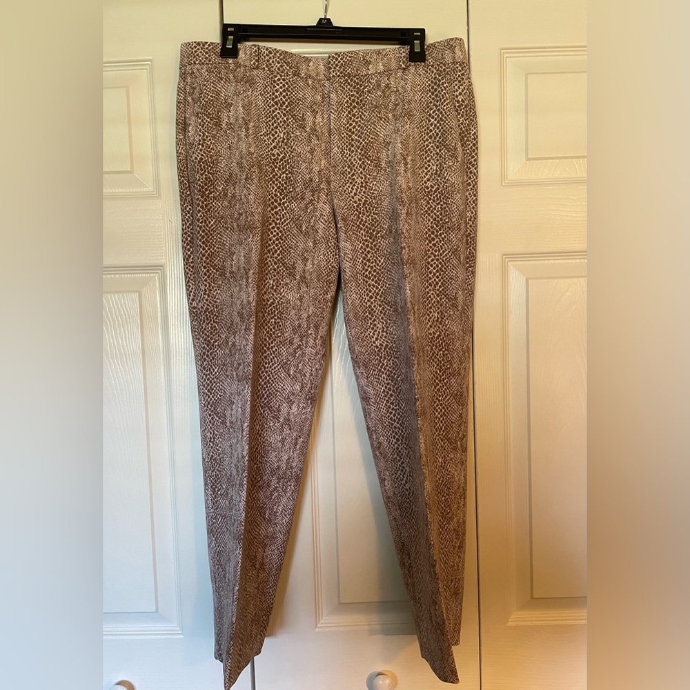 Banana Republic Avery Women’s Size 10 Brown Snakeskin trousers - Picture 2 of 16